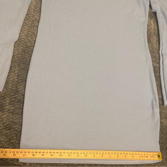 PrettyLittleThing‎ Light Blue Puff Sleeve Mini Dress - Picture 6 of 11